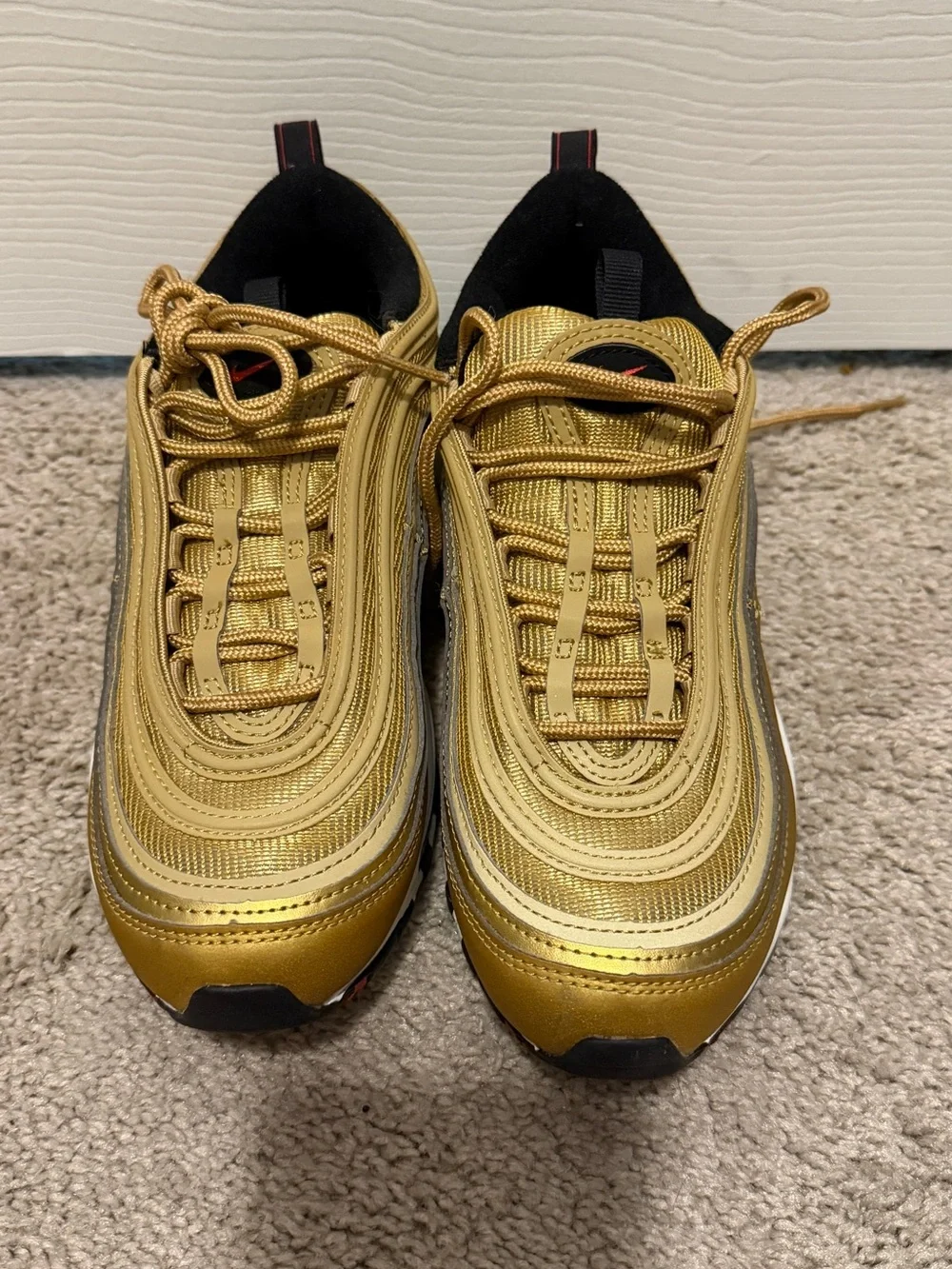 Nike Metallic Gold and Black Sneakers